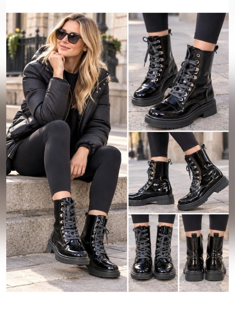 Eric Michael Donna Black Patent 39 (US Women's Size 8.5-9) M (B)